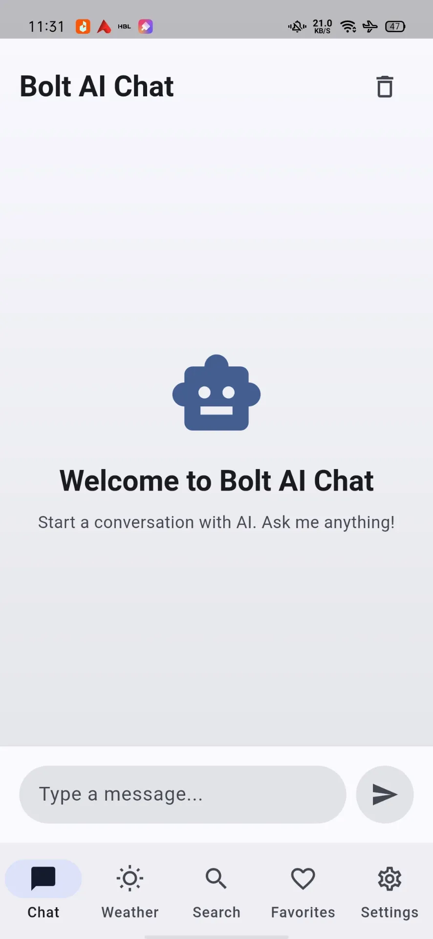AI Chat - Light Mode