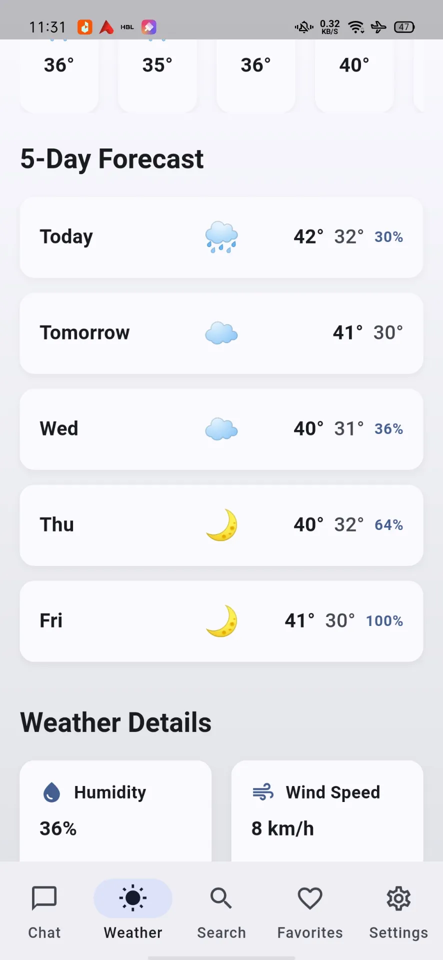 5-Day Forecast