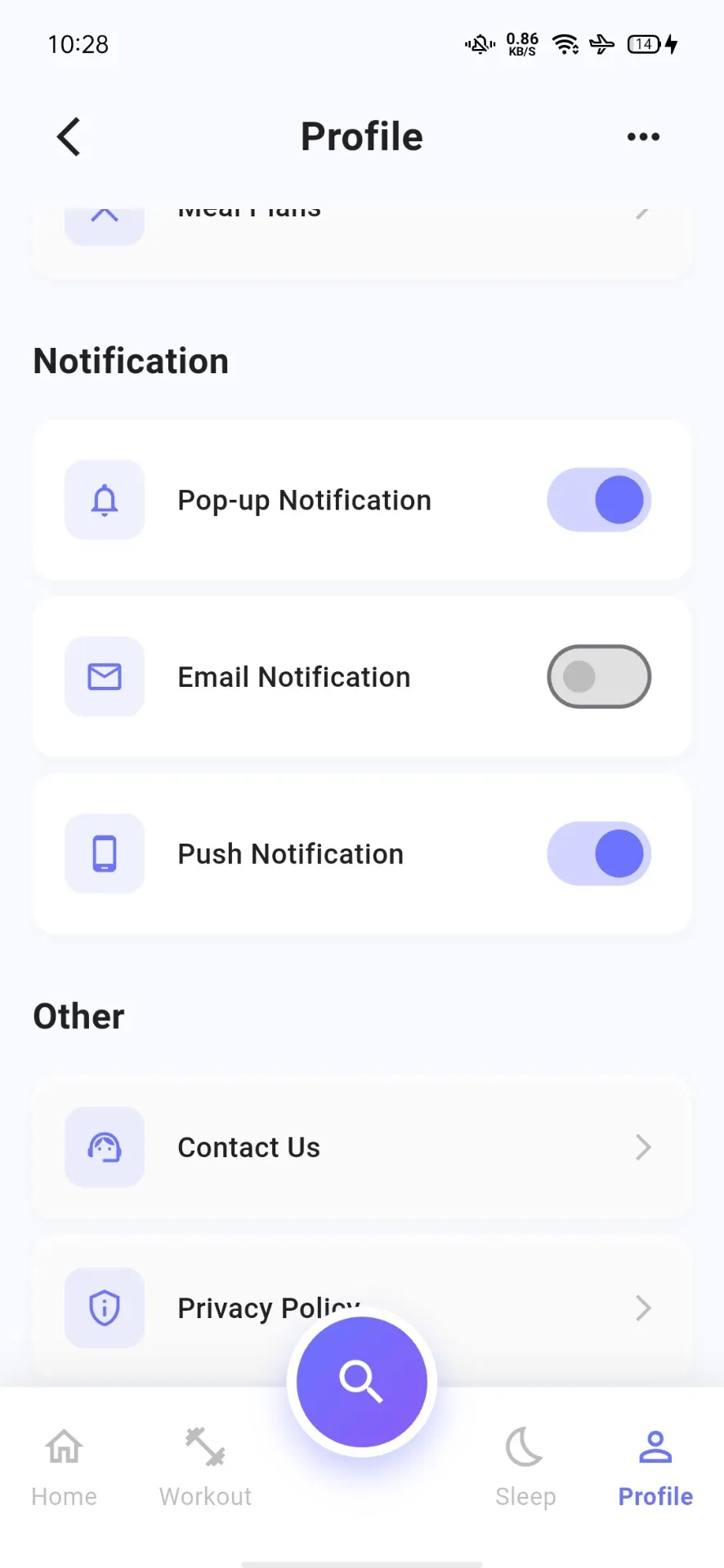 Notification Settings