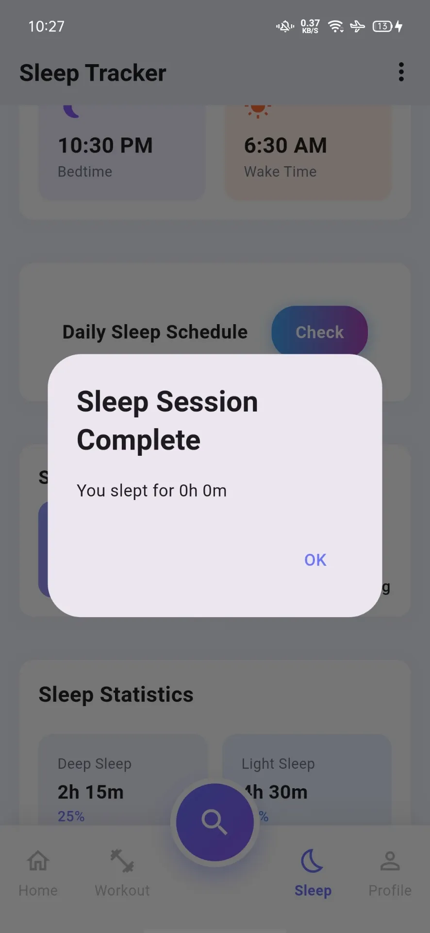 Sleep Session Complete