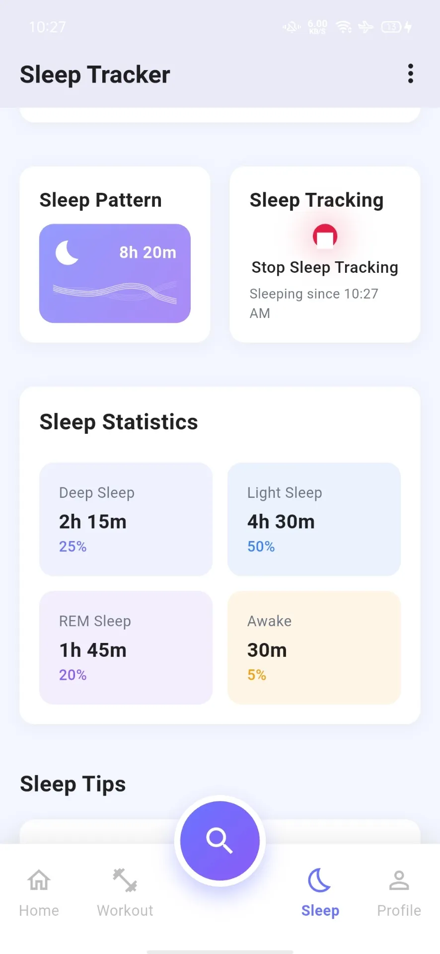 Sleep Statistics