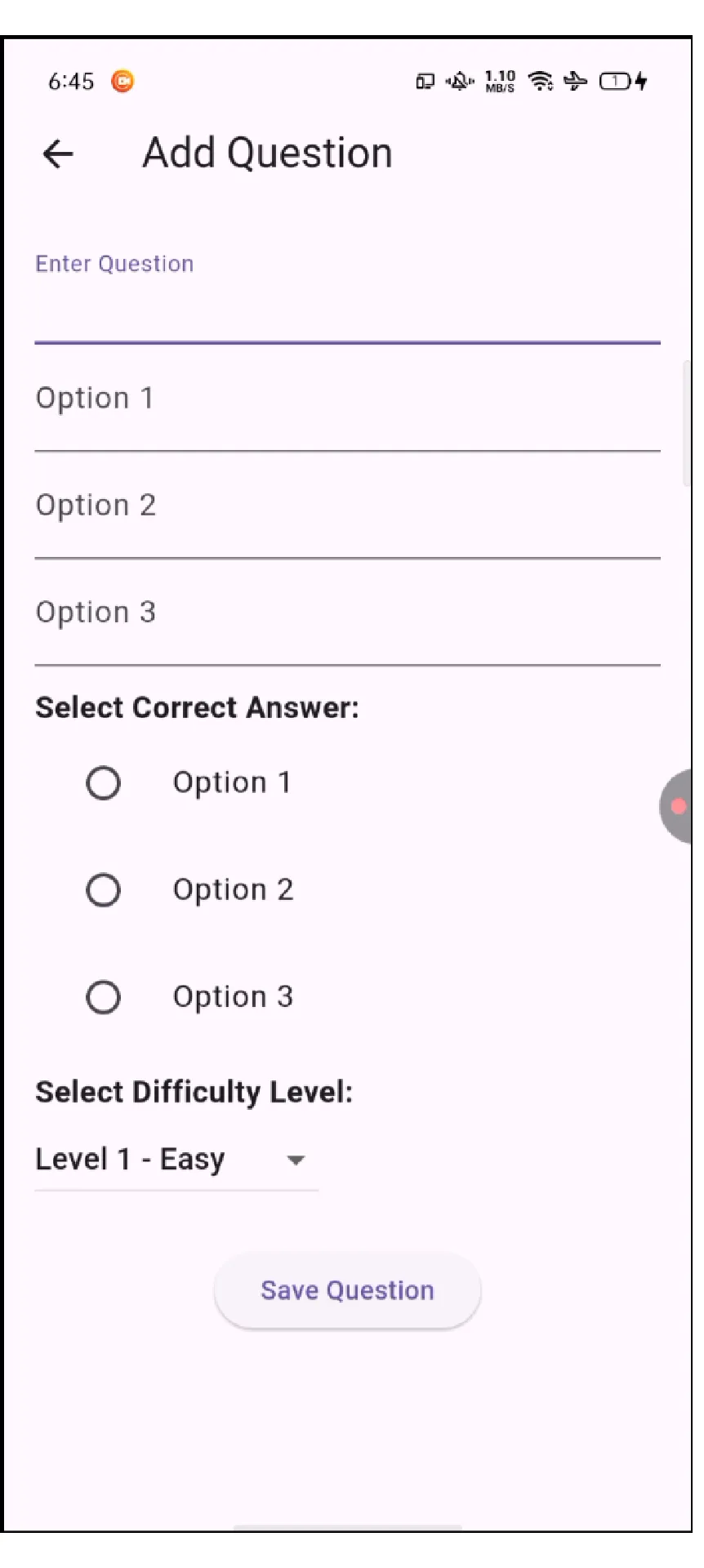 Add Custom Question