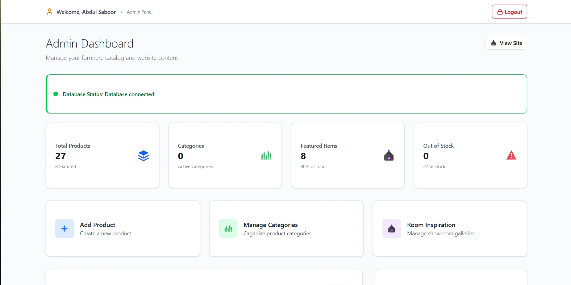 Admin Dashboard